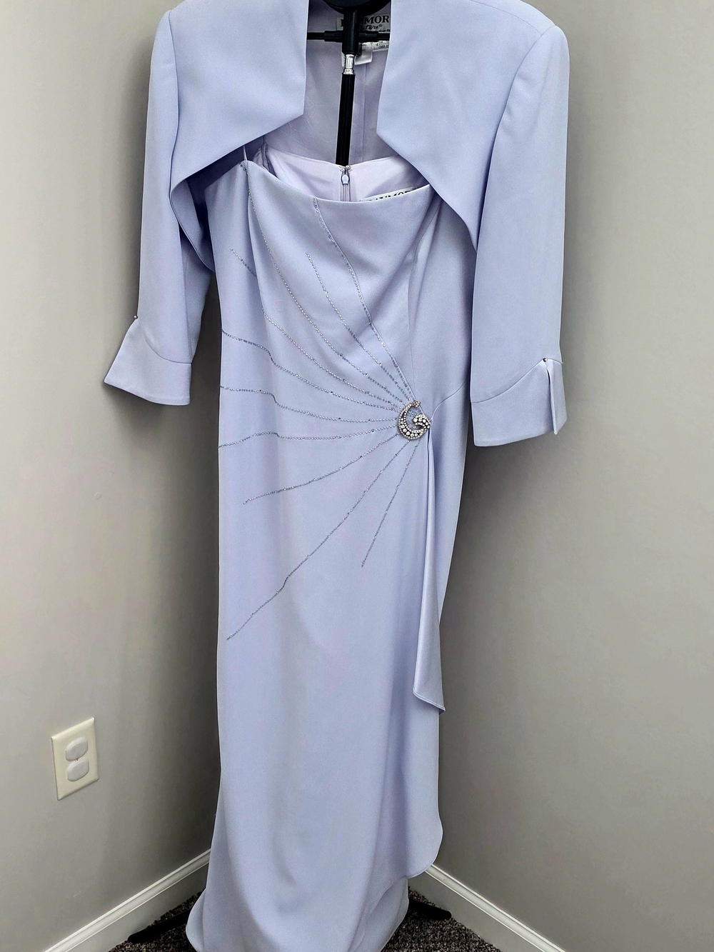 Powder Blue Evening Dress with Bolero Jacket -